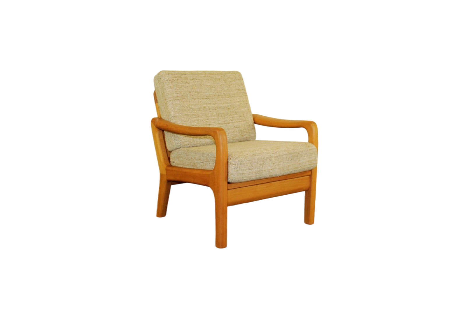 Dänischer Mid Century Sessel Juul Kristensen Teak Easy Chair Vintage Eiche