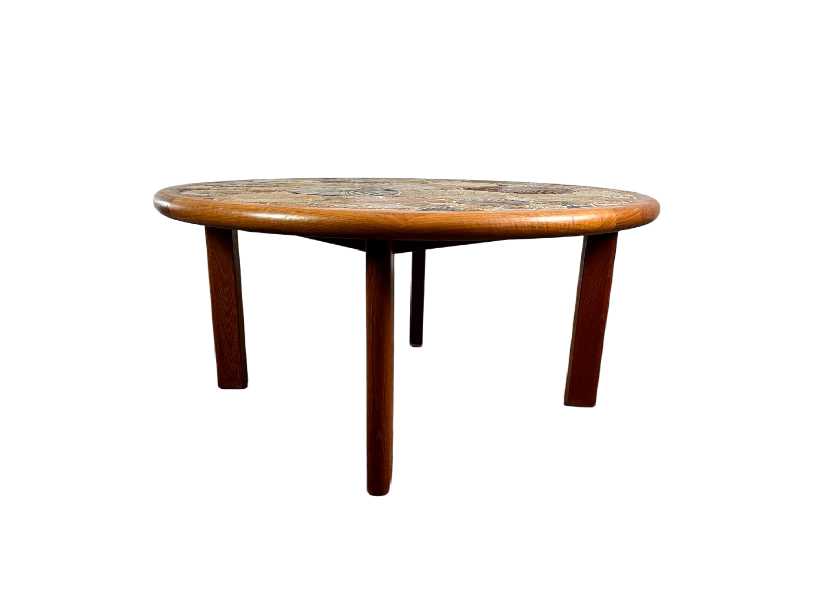 Couchtisch Tue Poulsen Haslev Teak Keramik Fliesen Mid Century