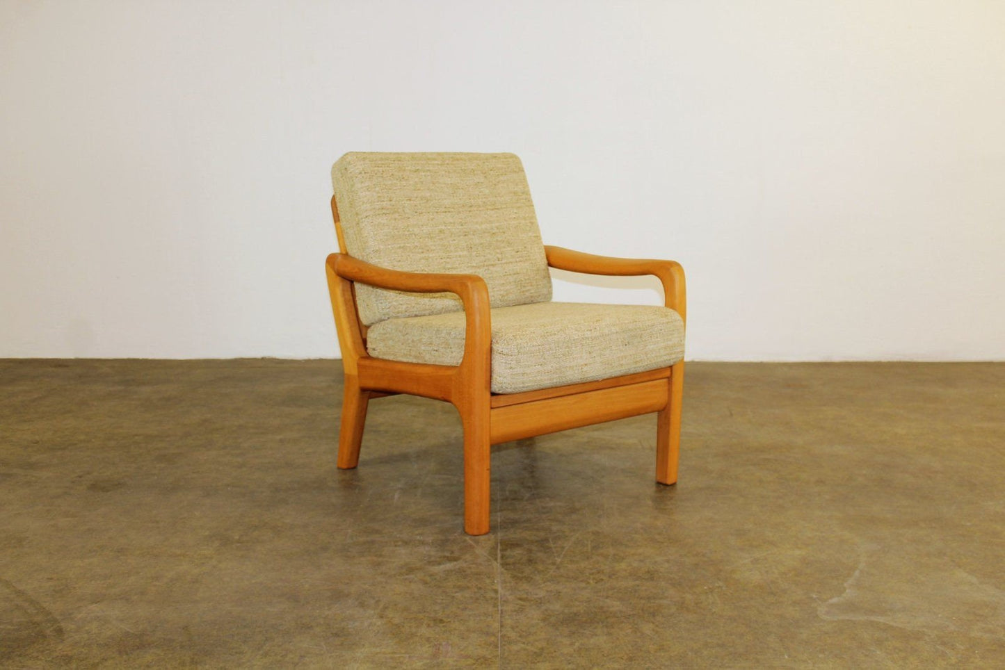 Dänischer Mid Century Sessel Juul Kristensen Teak Easy Chair Vintage Eiche
