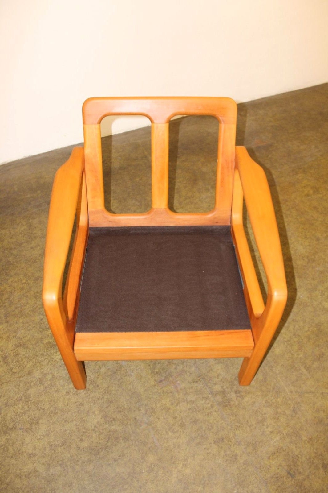 Dänischer Mid Century Sessel Juul Kristensen Teak Easy Chair Vintage Eiche