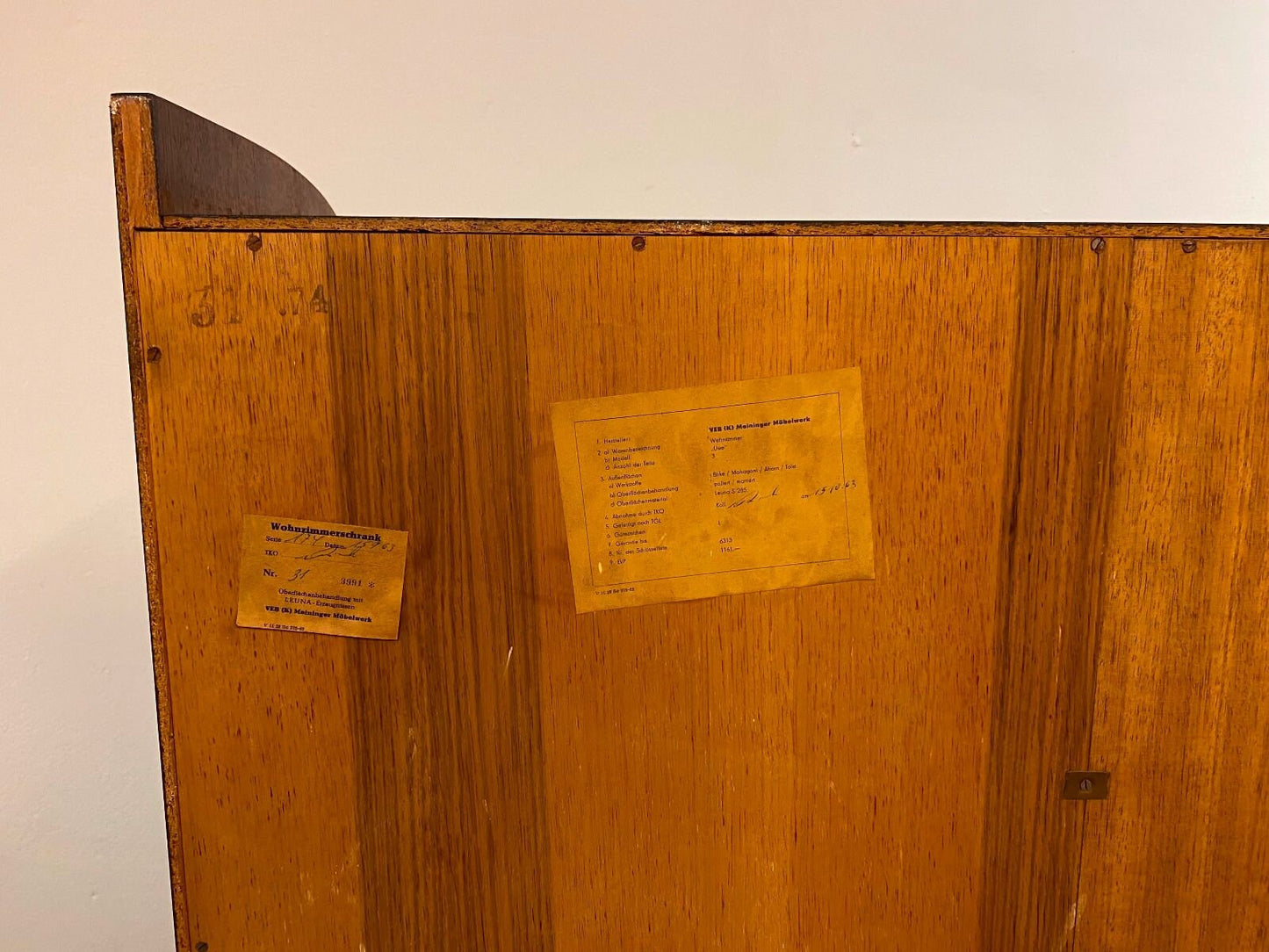 Mid Century Meininger  Highboard Vintage Sideboard Vitrine 60er