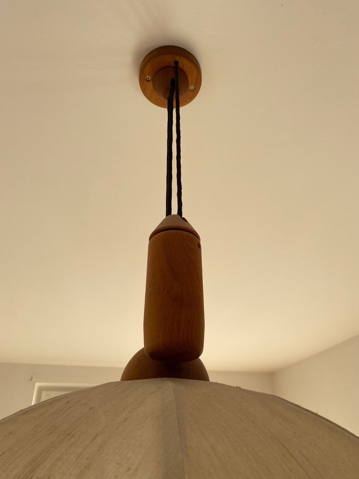 Deckenlampe Teak Domus Gegengewicht Vintage Lampe 60er