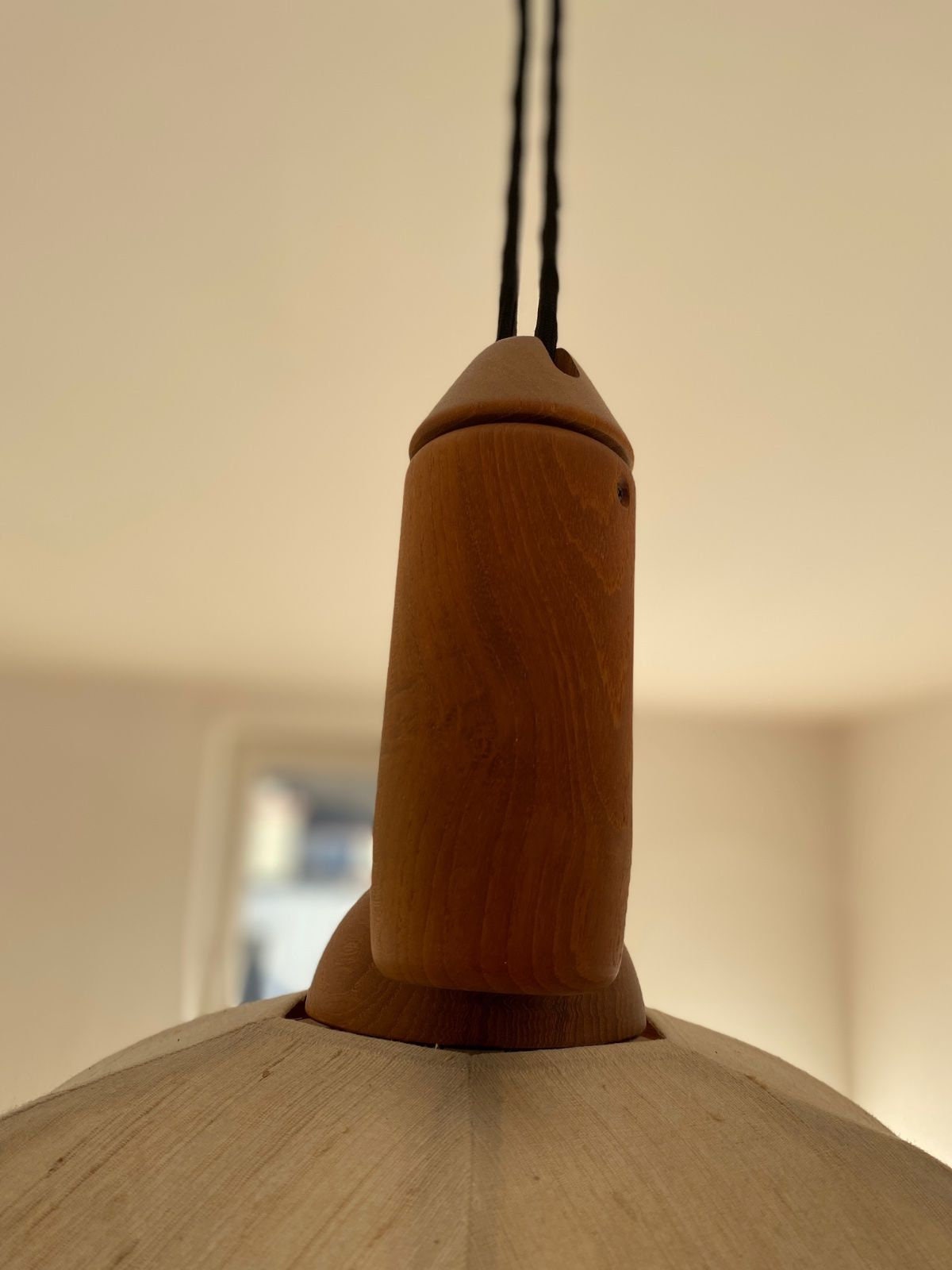 Deckenlampe Teak Domus Gegengewicht Vintage Lampe 60er